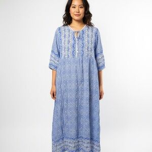 Blue Patterned Maxi Dress